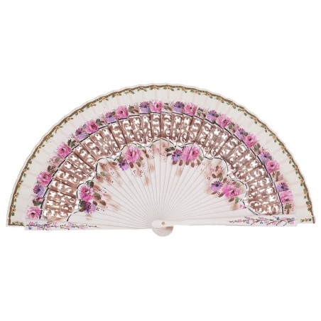 Abanico madera pintado a mano