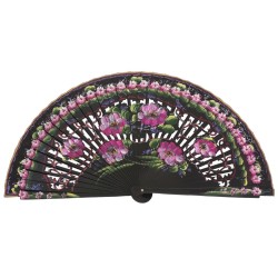 Abanico madera pintado a mano