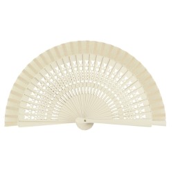 Abanico madera 16cm calado
