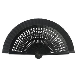 Abanico madera 16cm calado