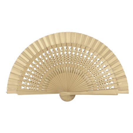 Abanico madera 16cm calado