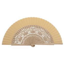 Abanico madera roble calado