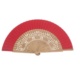 Abanico madera roble calado