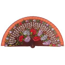 Abanico madera pintado a mano