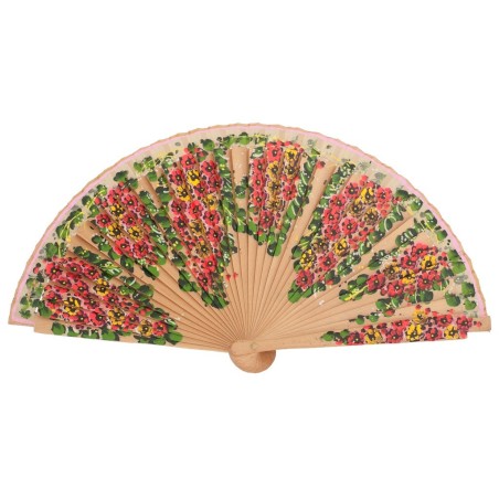 Abanico madera pintado a mano