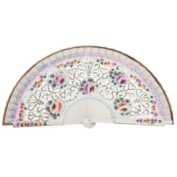 Abanico madera pintado a mano