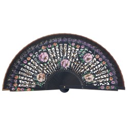 Abanico madera pintado a mano