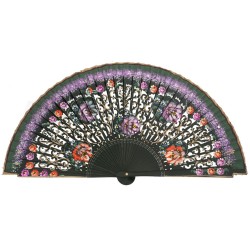 Abanico madera pintado a mano