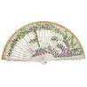 Abanico madera abedul pintado a mano