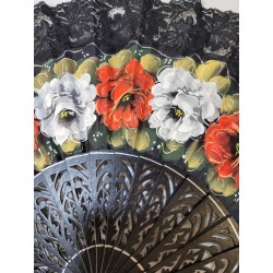 Abanico de Madera con puntilla