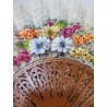 Abanico de Madera con puntilla