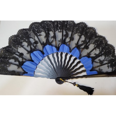 Abanico de Madera con puntilla