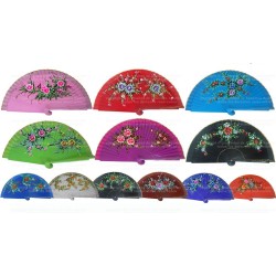 Abanico bolso flores 19CM