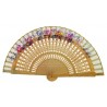 Abanico fiesta flores pintado 16CM