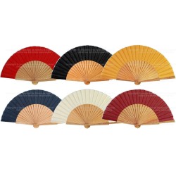 Abanico tela colores 23CM