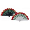 Abanico madera claveles 23CM