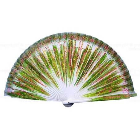 Abanico de madera pintado 23CM